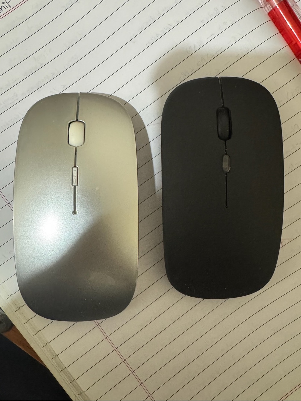 Wireless Slim Optical Mouse - Silver and Black